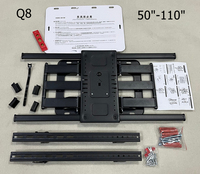Rak Dinding TV Heavy Duty Dual Swing Arm Langsung dari Pabrik untuk Layar 40-100 inci, Baja Cold Rolled, Kapasitas 100kg, Warna Hitam