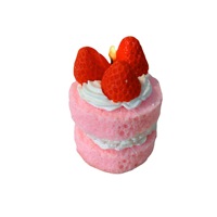 Bougie artisanale rose aromathérapeutique en cire de soja mélangée, forme de fruit artificiel, cadeau romantique pour la Saint-Valentin
