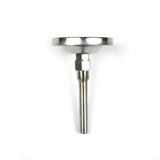 XIAOSHU 0~300 Industrial Dial Bimetal Thermometer with SUS304 Thermowell OEM/ODM Customizable IP64 Rated 1 Year Warranty