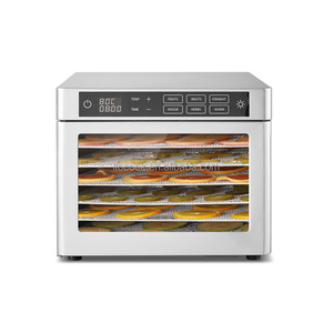 Deshidratador <span class=keywords><strong>de</strong></span> Alimentos Doméstico <span class=keywords><strong>de</strong></span> Acero Inoxidable <span class=keywords><strong>de</strong></span> 6 Niveles, Control Digital, Pantalla LED, Temperatura Ajustable <span class=keywords><strong>de</strong></span> 30-85°C, <span class=keywords><strong>para</strong></span> Frutas y Verduras - Product Image 1