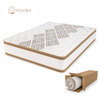 Matelas sur mesure à ressorts ensachés double, mousse à mémoire de forme gel, respirant, pour usage hospitalier, avec couverture en tissu tricoté multicouche en mousse, pour hôtel