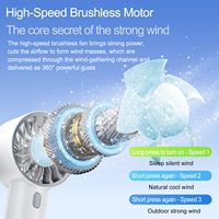IMYCOO Ventilateur de poche portable USB 1200 mAh, rechargeable, avec logo personnalisé, mini ventilateur électrique à batterie, ventilateur de voyage compact pour cils, vente chaude