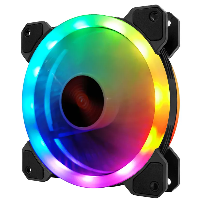 Coolmoon SA-1 Komputer Case Fan 120 Mm LED Air Cooling Fan 12V Otomatis Perubahan Warna dan Banyak Mode Cahaya