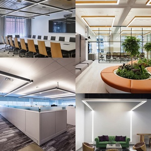 Đèn chùm treo hiện đại Brandon, đèn LED, chất liệu nhôm, kiểu dáng thanh mảnh, chiếu sáng siêu thị, đạt chuẩn <span class=keywords><strong>UL</strong></span> <span class=keywords><strong>DLC</strong></span> 3CCT, thích hợp cho trường học, văn phòng, phòng bida - Product Image 6