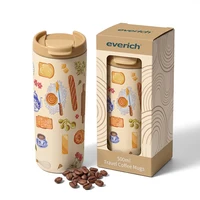 Tasses à café portables avec couvercles 500 ml, mug à café isotherme à double paroi, personnalisation, échantillon gratuit