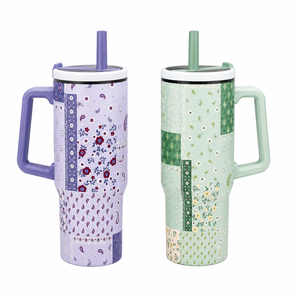 Golmate Großhandel Benutzerdefiniertes Logo 30oz Tragbarer Reisebecher Edelstahl Vakuumisolierter Henkelbecher für Heißen Tee und Eisgetränke - Product Image 1