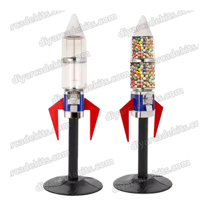 Shuangkuai SK <b>Amusement</b> Park Coin-Operated Gumball Rocket Vending Capsule Elastic Ball <b>Machine</b> Black Stand Plastic Customizable - Product Image 4