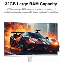 PC Todo en Uno con Pantalla Curva de 32 Pulgadas, PC de Escritorio para Juegos, Tarjeta Gráfica de Gama Alta Dedicada para Gamers, Precio Económico para I3 I5 I7 DDR3 RAM TN EU/AU