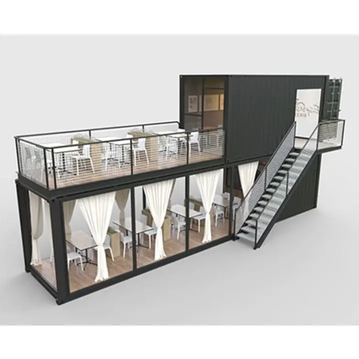 Pre Fab Eps mobile bewegliche modulare tragbare Kabine Restaurant Container Bar Coffeeshop Haus Häuser 20 ft 40 Fuß