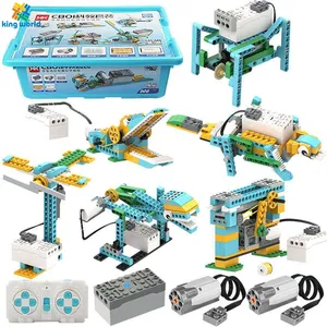 CB05 STEM Toys DIY programación Roboti traje de bloques de construcción 50 en 1 ciencia educación técnica juegos de ladrillos compatibles con WeDo 2,0