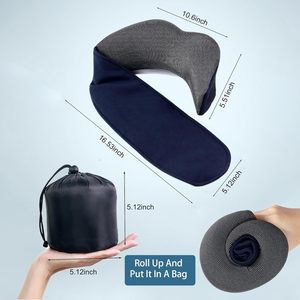 Coussin de voyage en mousse pour le cou, soutien complet 360° pour la tête et les épaules, noir, prix usine, OEM, unique - Product Image 2