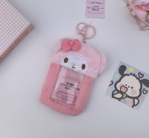 Nouveau design écologique porte-clés en peluche de dessin animé de 3 pouces, porte-carte photo Kpop, breloque en peluche, étui de présentation pour carte d'identité - Product Image 6