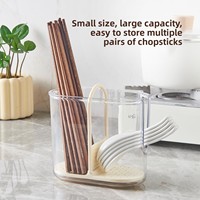 Boîte de rangement pour baguettes de qualité alimentaire pour la cuisine à domicile, support mural en plastique pour vaisselle avec drainage