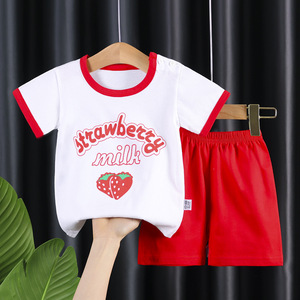 Conjunto de Verano para Niños y Niñas, Camiseta de Manga Corta y Pantalones Cortos, Ropa de Verano para Niños - Product Image 5