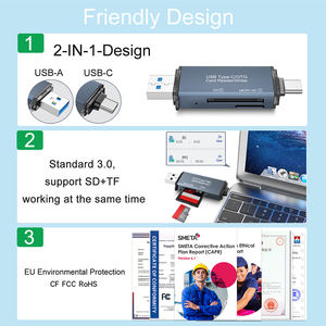 Lecteur de carte Micro SD OTG <span class=keywords><strong>4</strong></span> en 1 de haute qualité 3.0 et lecteur de carte USB 3.0 haute vitesse, lecteur de carte SD USB 3.0 pour téléphone et ordinateur - Product Image 3