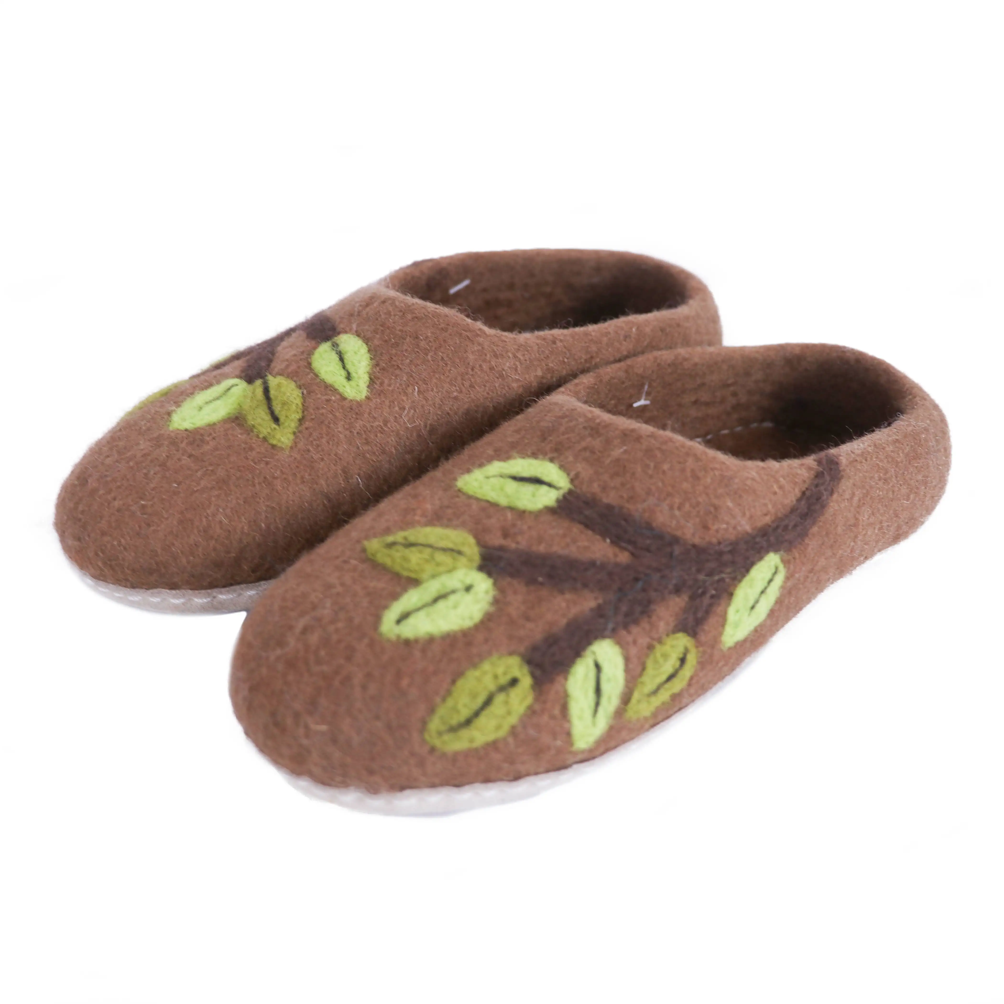 Handmade Felt Slippers Unisex Indoor wears customizable size and design men women sandals