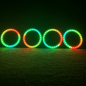 5V sk6812 luces LED para coche <span class=keywords><strong>serie</strong></span> <span class=keywords><strong>de</strong></span> flujo faro impermeable RGB LED Angel Eye <span class=keywords><strong>halo</strong></span> anillos Kit - Product Image 6