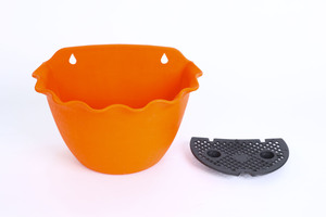 Modern Decorative <b>Plastic</b> Pots with Stone-Effect Finishes Durable <b>Square</b> Nursery <b>Containers</b> and Tall Ribbed Planters - Product Image 6