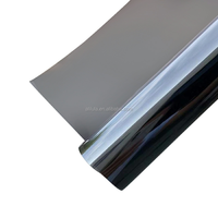 Película para Ventanas con Privacidad Unidireccional, Color Negro Plateado, Bloqueo de Rayos UV, Control de Calor, Adhesión Estática, Sin Pegamento, Privacidad Diurna, Precio de Fábrica