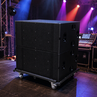 Subwoofers professionnels doubles de 18 pouces, 3200 W, actifs, haut-parleurs de 18 pouces équipés de néodyme et de ferromagnétiques