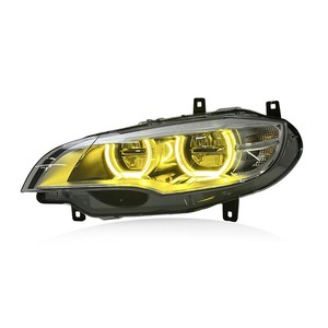 Faros Delanteros LED Dobles SJC Auto DRL para BMW X6 E71 2008-2014, Lámparas Delanteras DRL Doradas, Lentes de Proyector de Alta Potencia, Luces Delanteras Adaptables - Product Image 4