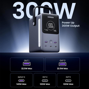 Sạc dự phòng UGREEN 300W 48000mAh, sạc nhanh, 6 trong 1, màn hình <span class=keywords><strong>LED</strong></span>, dành cho iPhone, Xiaomi - Product Image 6