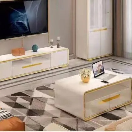 Coffee tables white nordic modern high gloss coffee table tv stand