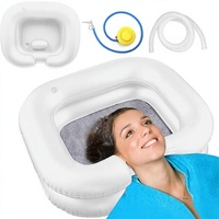 Bassin gonflable en PVC pour la protection de l'environnement, pliable et portable, à fixer au lit, pour personnes âgées et femmes enceintes, 60x54x22CM