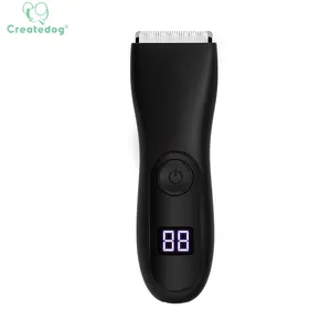 Createdog Electric Trimmer Men Hair Waterproof inguine & Body Shaver Trimmer con ricarica USB