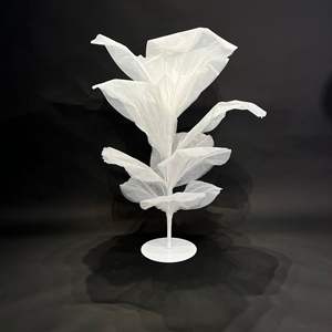 H-847 웨딩 실크 인조 꽃 수제 튤 꽃 통로 안내 연회장 장식 배경 - Product Image 2