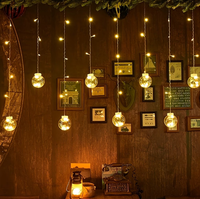 Guirnalda de Luces LED Decorativas con Globos Transparentes, Luces de Hadas para Interiores, Jardín, Patio, Decoración Colgante para Paredes