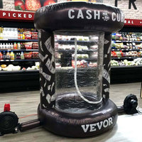 Machine de jeu de carnaval gonflable pour attraper l'argent, type cabine ou boîte à monnaie