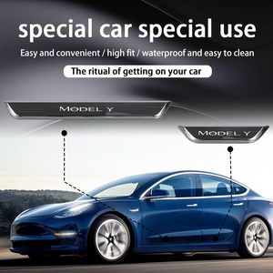 Accessoires d'extérieur <span class=keywords><strong>de</strong></span> voiture Protecteur <span class=keywords><strong>de</strong></span> seuils <span class=keywords><strong>de</strong></span> <span class=keywords><strong>porte</strong></span> <span class=keywords><strong>de</strong></span> bienvenue illuminé par LED pour Model 3 Y Tesla - Product Image 4