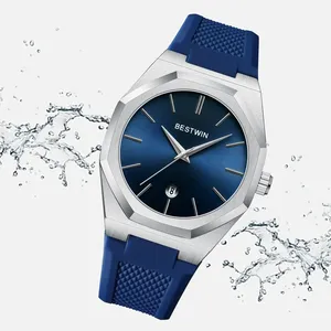 Relojes BESTWIN 911 de moda para hombre, cronógrafo, correa de silicona impermeable, <span class=keywords><strong>reloj</strong></span> de lujo con fecha, <span class=keywords><strong>reloj</strong></span> para hombre <span class=keywords><strong>original</strong></span>, montre pour homme. - Product Image 2