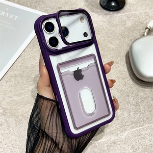 Funda Protectora Transparente con Borde Rígido y Soporte para Cámara para iPhone 17, Compatible con iPhone 16, 15, 14, 13, 12, 11, Resistente a Impactos - Product Image 4