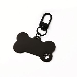 Factory Can Customize <b>Blank</b> Material Laser Engraving Printing logo <b>Pet</b> Pendant Bone Shape Dog Tag Stainless Steel Keychain - Product Image 5