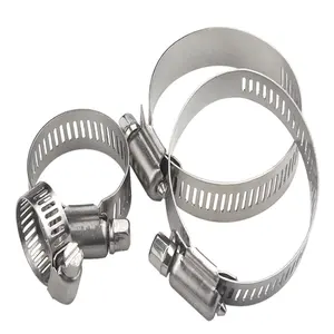 Corrosion resistant stainless steel 304 industrial hose clamp slotted screw