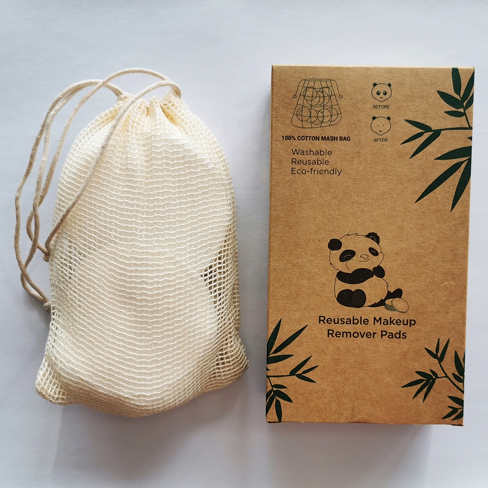 8 см Многоразовые ватные тампоны, моющаяся жидкость для снятия макияжа с мешком для стирки, круглые органические бамбуковые ватные тампоны