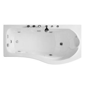 WELLGEMS WG-L238 Baignoire autoportante en acrylique pour balnéothérapie avec massage combiné (air et hydromassage) et vidange côté droit - Product Image 3