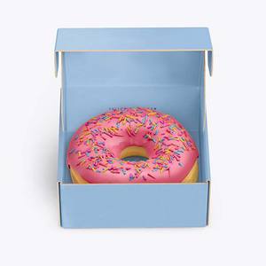 Caja de embalaje de hojaldre de postre de donut impresa personalizada ecológica, caja de embalaje de papel mochi de pastel de sushi de panadería con ventana - Product Image 2