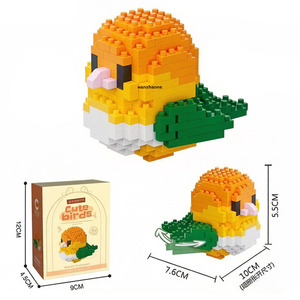 Ensemble de blocs de construction <span class=keywords><strong>en</strong></span> micro-particules pour oiseaux (perruches, calopsittes, perroquets, ara) et animaux, modèle de petites briques, <span class=keywords><strong>puzzle</strong></span>, jouet éducatif pour enfant - Product Image 2