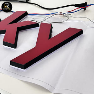 Offre Spéciale Premium 3D LED Enseigne Illuminée Avant Lit En Acier Inoxydable Acrylique Lettres Entreprise Décoration Murale Signalisation - Product Image 5