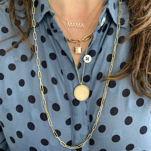 Gemnel Joyería al por Mayor 2025 Collar de Cadena Larga con Colgante de Candado y Llave Minimalista Oro Real - Product Image 5