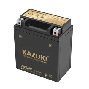 17 Years factory Accept OEM/ODM Kazuki 12N7L Motorcycle Parts Dry Charge Mf Lead Acid Battery