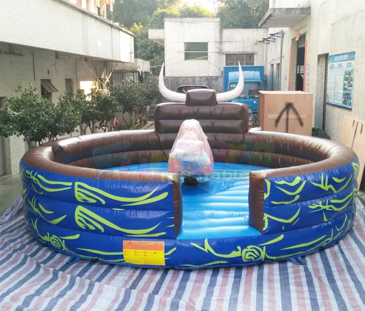 Juego interactivo de carnaval, casa de rebote, juegos de lucha deportivos, Toro de rodeo mecánico inflable, venta al por mayor