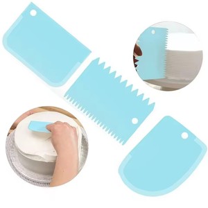 3PCS/Lot Cream Scraper Smoother DIY Cake Decorating Fondant Pastry <b>Cutters</b> Molds Kitchen Scrapers Baking Spatulas Tools - Product Image 4