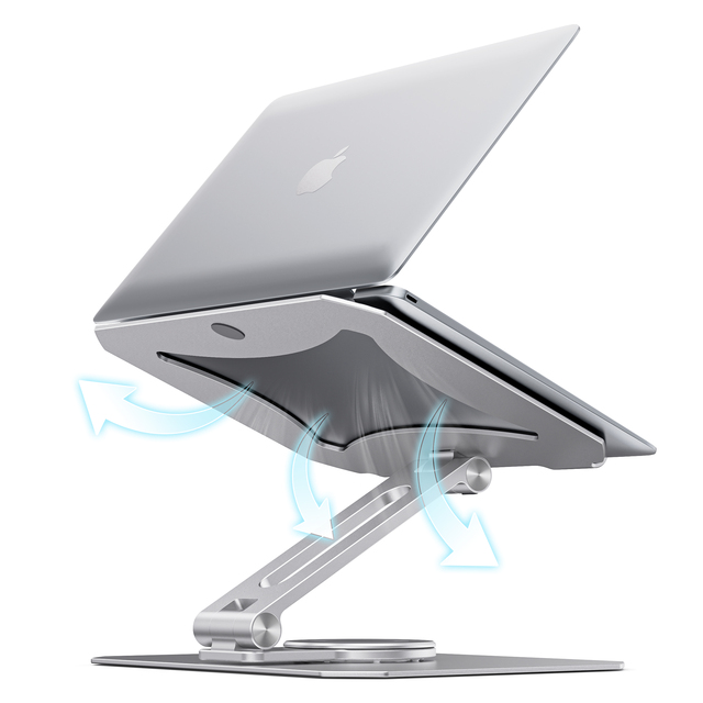 Boneruy Home Office Furniture Aluminum Alloy 360 Degree Rotating Swivel Ergonomic Laptop Riser Stand