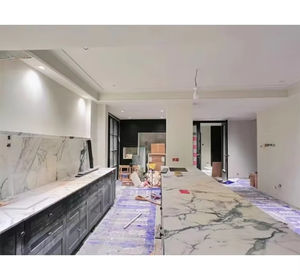 Dalle de marbre Calacatta Gold de haute qualité, pierre naturelle, marbre Paonazzo pour les décorations de comptoir de cuisine - Product Image 3