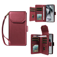 Étui de téléphone en TPU avec fente pour cartes pour femmes pour Samsung Galaxy S26 Ultra S25 FE A16 A06 Note 9 A34 Fermeture magnétique Étui à rabat en cuir PU