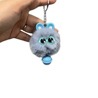 Porte-clés chat en peluche mignon, breloque chaton doux et rembourré pour clé de voiture, sac à dos, vente en gros et boutiques de cadeaux